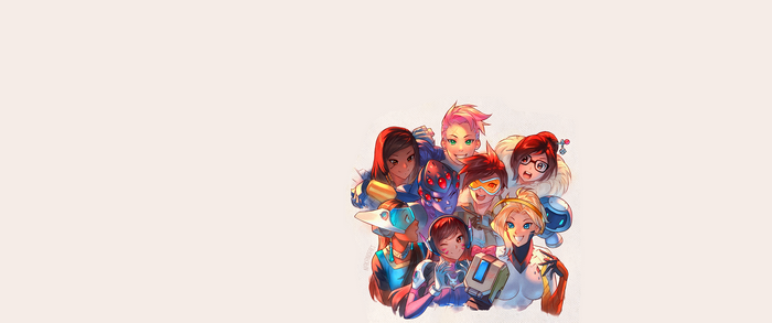 Overwatch characters group portrait