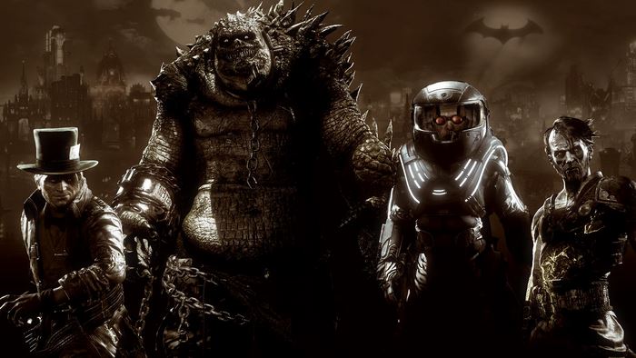 Killer Croc and villains from Batman Arkham