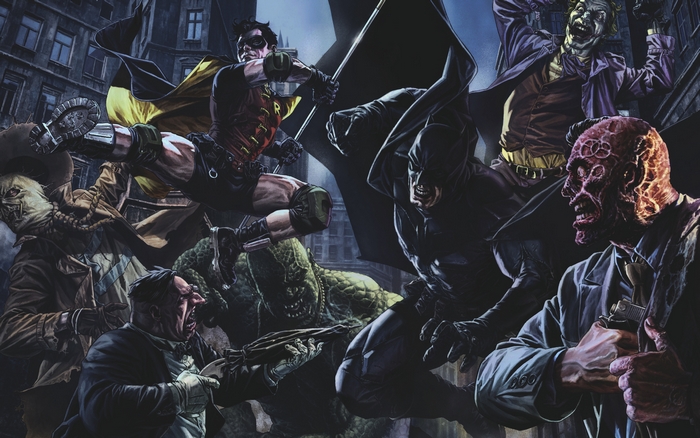 Batman and Robin vs. Villains from Batman