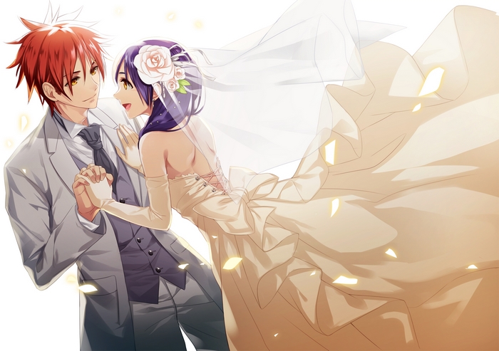 Megumi Tadokoro and Sōma Yukihira wedding