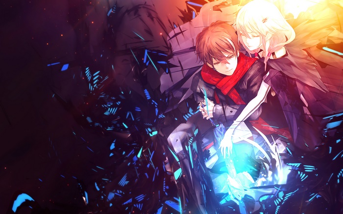 Shu Ouma and Inori Yuzuriha from Guilty Crown