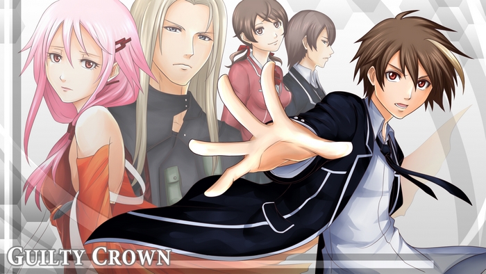 Shu Ouma and friends from Guilty Crown