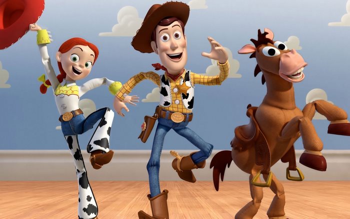 Woody, Jessie, and Bullseye from Toy Story