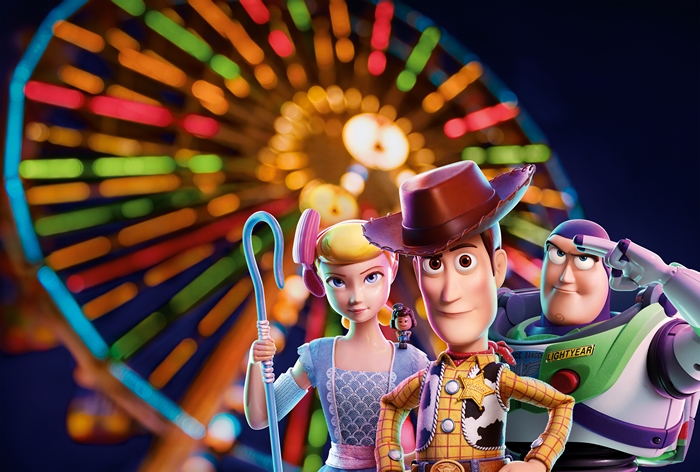Woody, Buzz Lightyear, Bo Peep and Forky from Toy Story