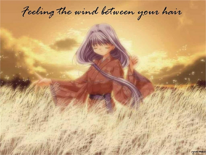 Kanna from Air feeling the wind in her hair