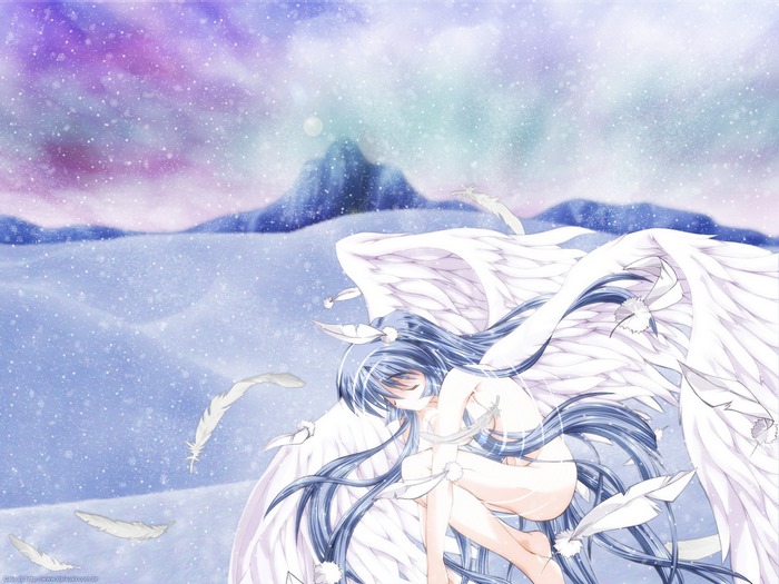 Kanna from Air in a snowy landscape