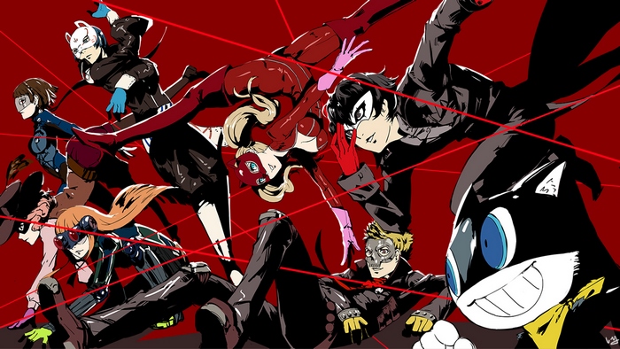 Persona 5 characters with red strings