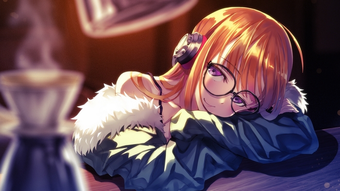 Futaba Sakura Thoughtful Girl with Glasses Resting