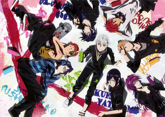 K Project characters with spray paint cans