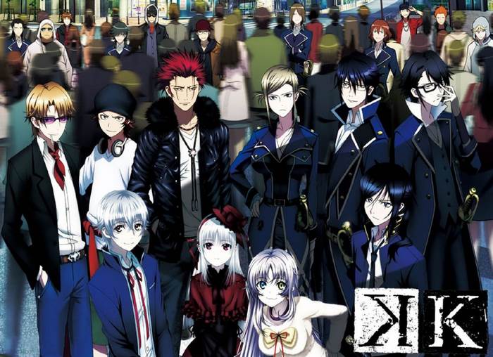 K Project characters in a crowded street