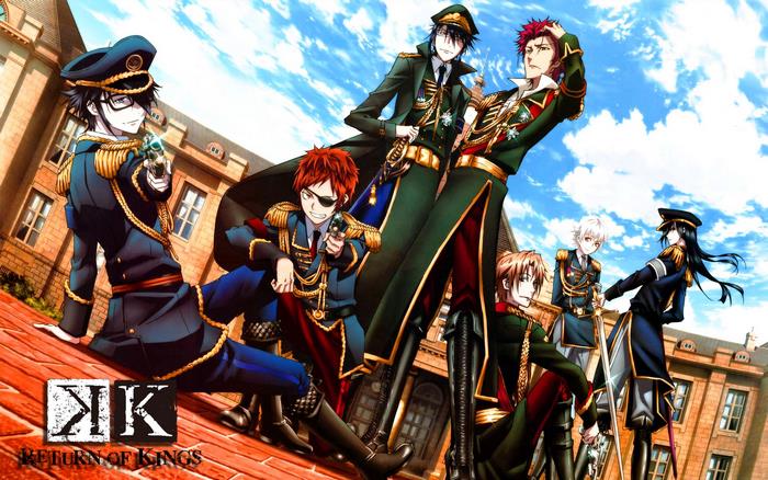 K Return of Kings characters in military uniforms