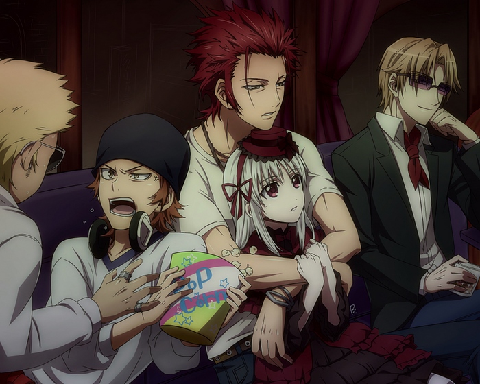 K Project characters watching a movie