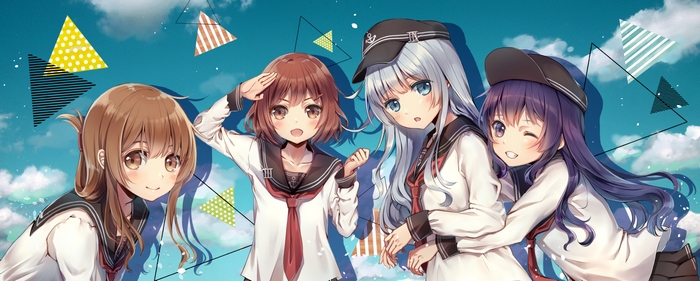 Ikazuchi from Kancolle with friends