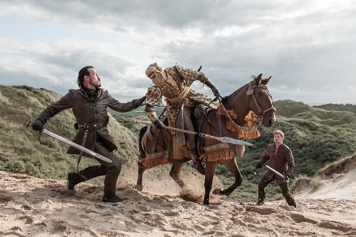 Bronn from Game of Thrones on horseback