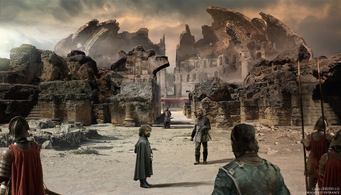 Bronn from Game of Thrones in Dragonpit Entrance