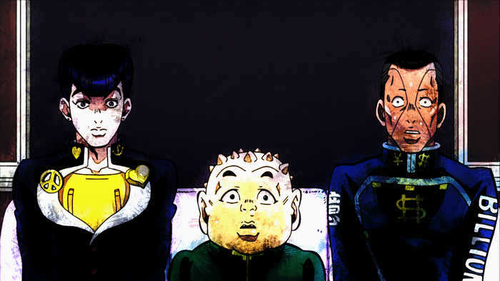 Okuyasu Nijimura and two other characters