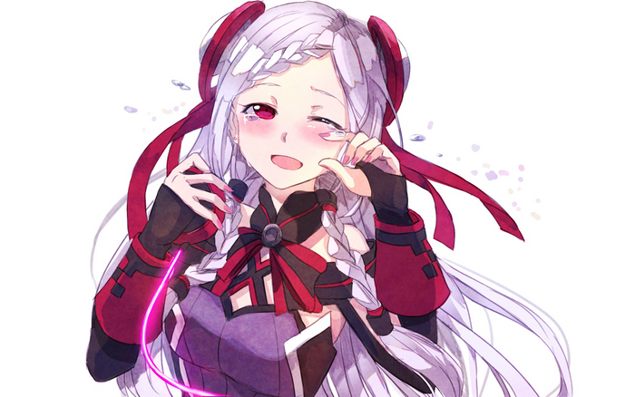 Yuna from Sword Art Online crying