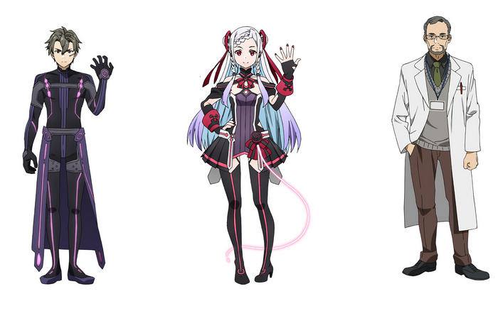 Yuna from Sword Art Online and two men