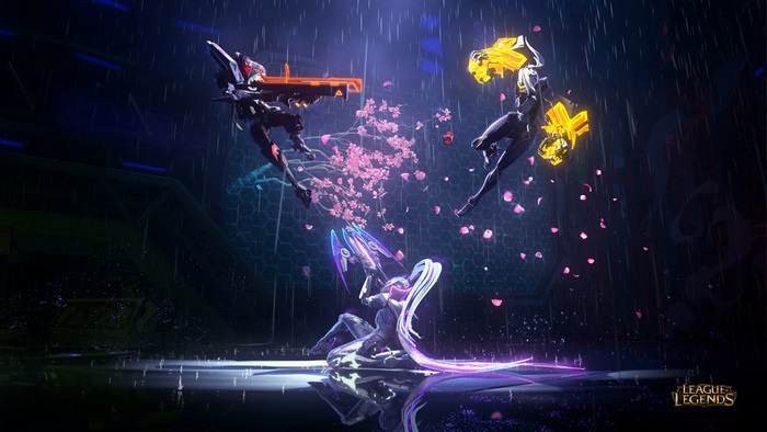 Jhin from League of Legends in the rain