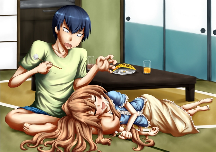 Ryuuji Takasu with Taiga Aisaka