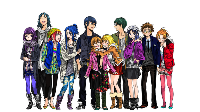 Group of anime characters