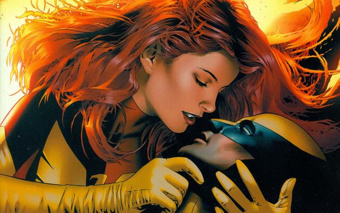Jean Grey and Wolverine from Marvel Comics