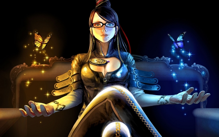 Bayonetta with butterflies