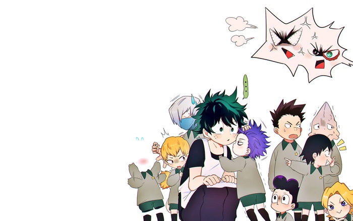 My Hero Academia characters in chibi style