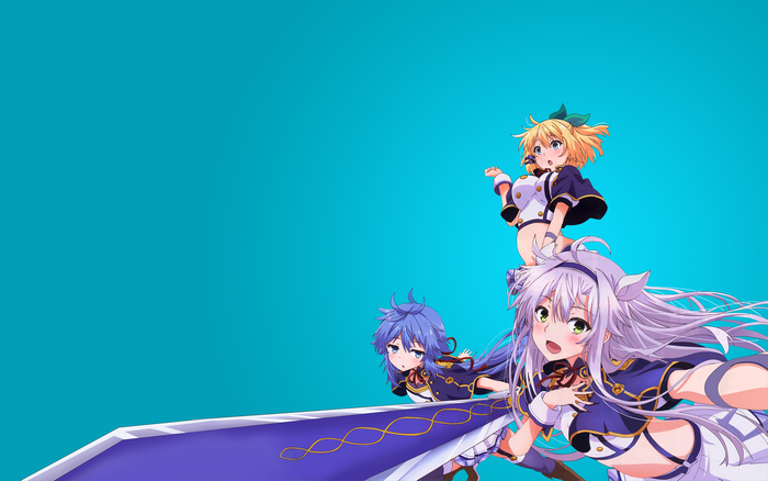 Rumia Tingel and friends on a blue background