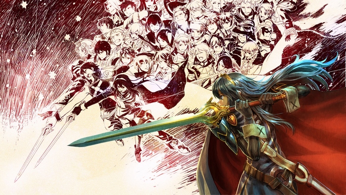 Lucina and other characters from Fire Emblem