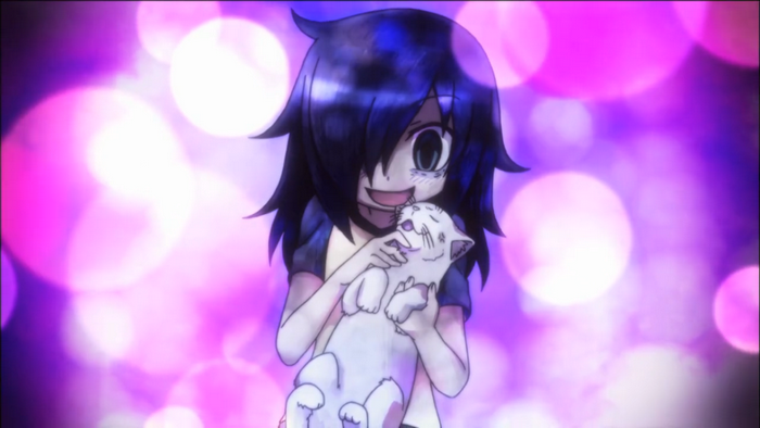 Tomoko Kuroki holding a cat