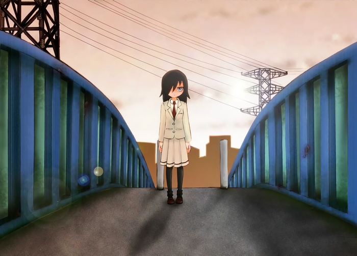 Tomoko Kuroki on a bridge