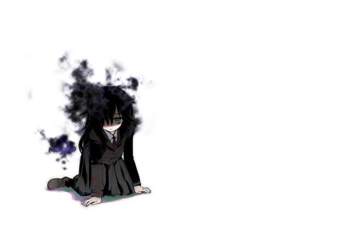Tomoko Kuroki with dark aura