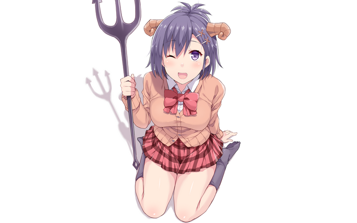 Tsukinose April with a pitchfork