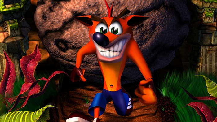 Crash Bandicoot in a jungle setting