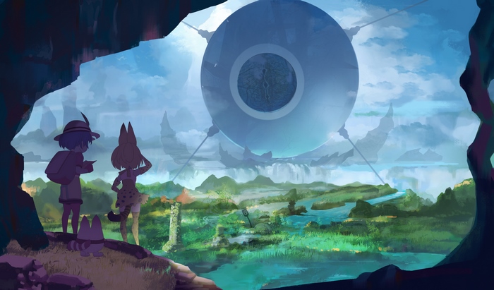 Serval from Kemono Friends in a fantasy landscape