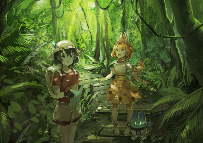 Serval from Kemono Friends in a jungle