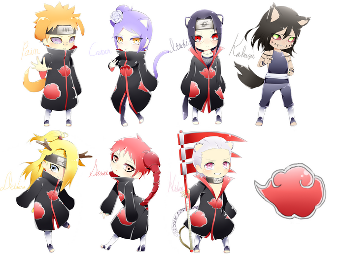 Chibi Akatsuki members from Naruto