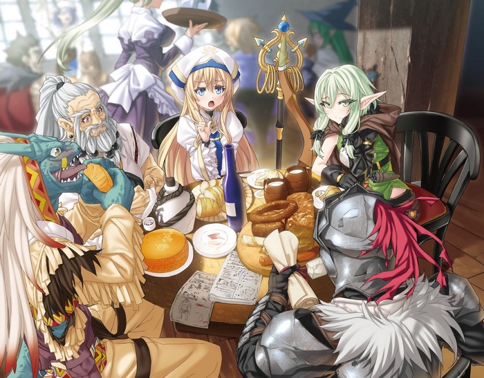 Priestess and friends at a tavern