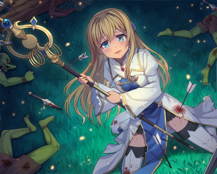 Priestess from Goblin Slayer with arrows