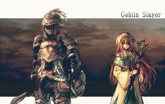 Goblin Slayer and Priestess from Goblin Slayer