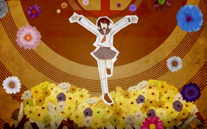 Kafuka Fuura with flowers