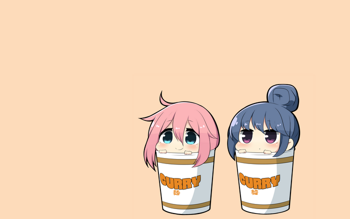 Nadeshiko Kagamihara and Rin Shima from Yuru Camp