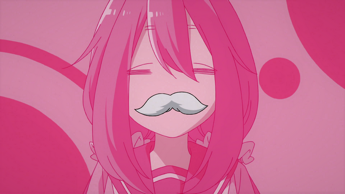 Nadeshiko Kagamihara with a mustache