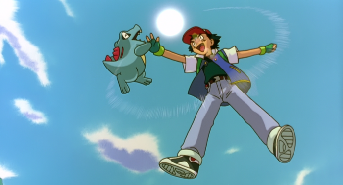 Ash Ketchum and Totodile from Pokémon