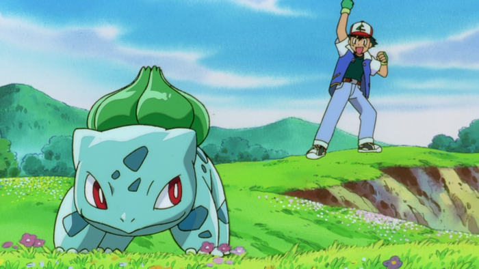 Ash Ketchum and Bulbasaur from Pokemon