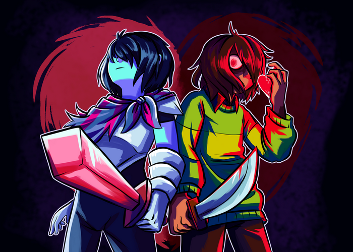 Kris and Chara from Deltarune