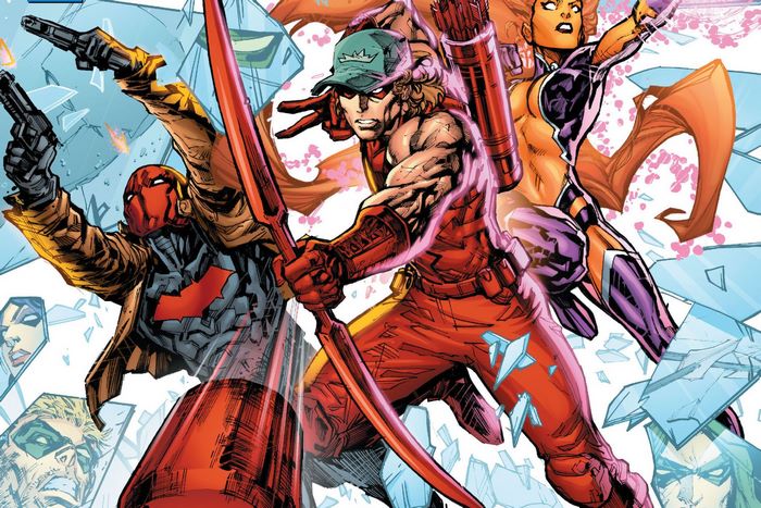 Red Hood, Arsenal, and Starfire from DC Comics