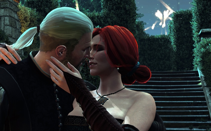 Triss Merigold and Geralt from The Witcher