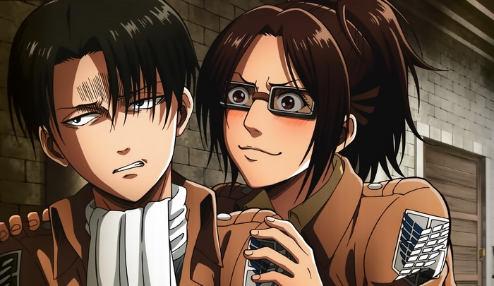 Levi Ackerman and Hange Zoë from Attack on Titan